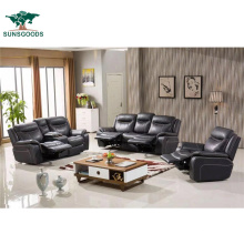 Top Grain Chaise Sectional Living Room Leisure Leather Sofa Furniture